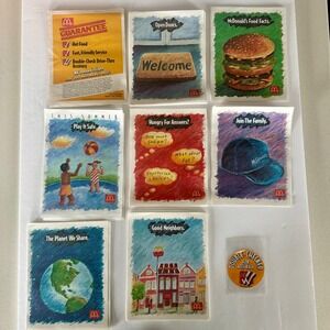 Vintage 1992 McDonalds Informational Cards Phamplets Ephemera Lot 90s Art